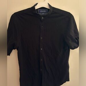 Black slim fit dress shirt
